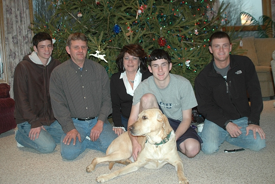 Rob, Bob, Denise, Rocky, Eric & Ryne Werkheiser Christmas Photo